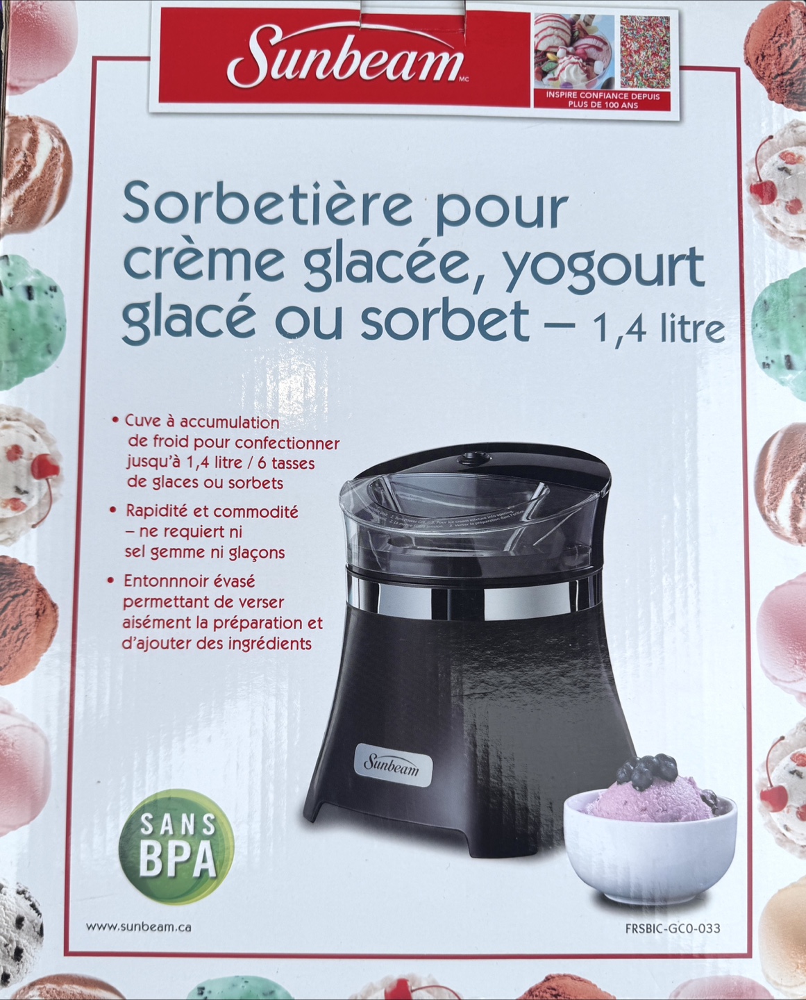 Sunbeam 1.5-Quart Ice Cream, Frozen Yogurt & Sorbet Maker - photo 4