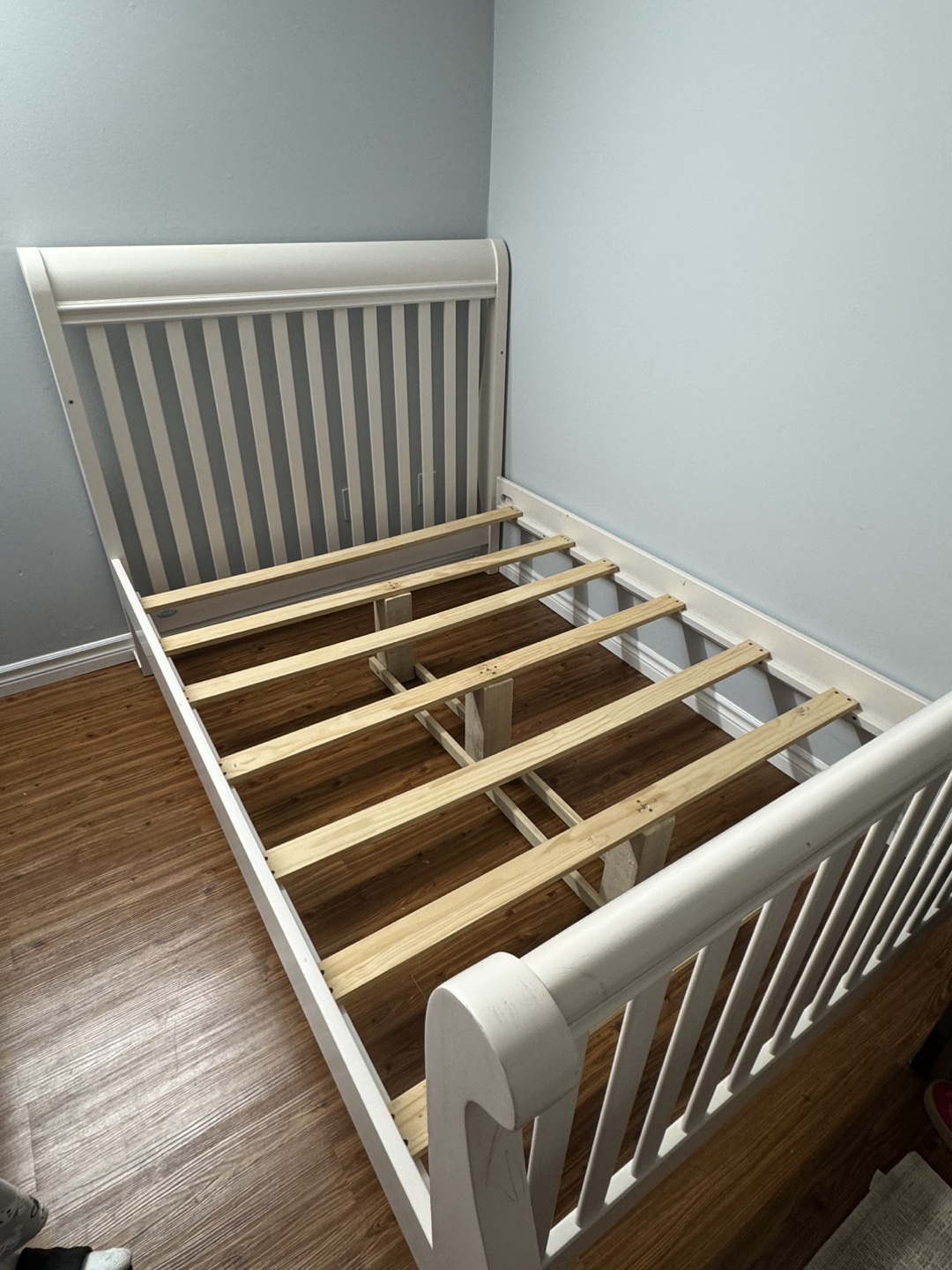 White Sleigh Bed Frame double size - photo 2