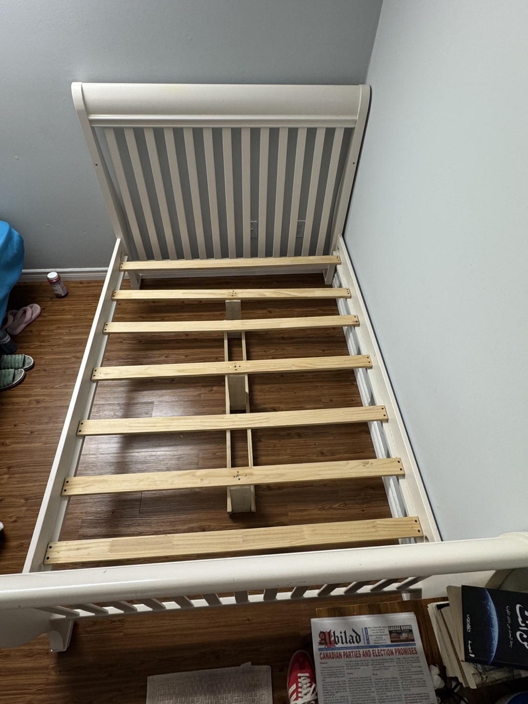 White Sleigh Bed Frame double size