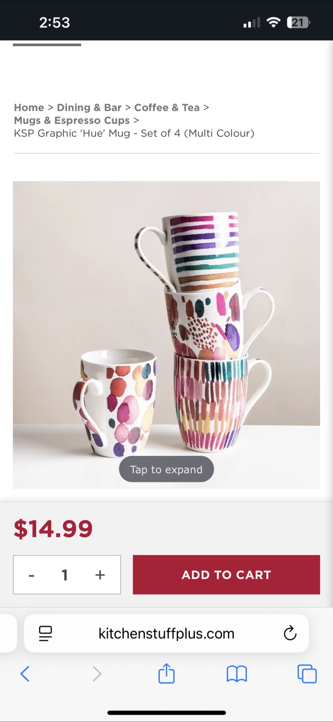 Kitchen Supply Plus Graphic 'Hue' Mugs - Set of 4 - photo 2