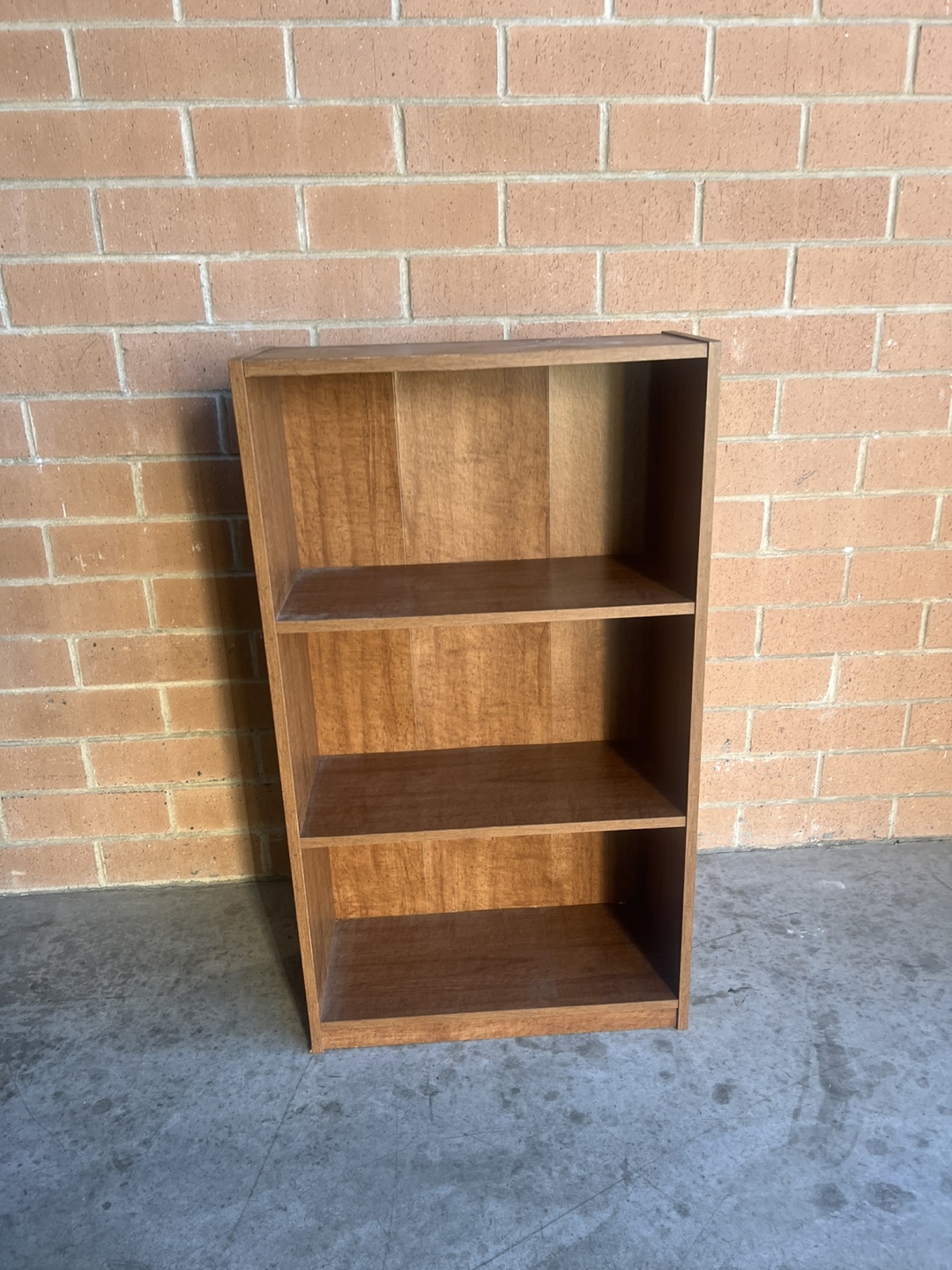 3-shelf wooden bookcase