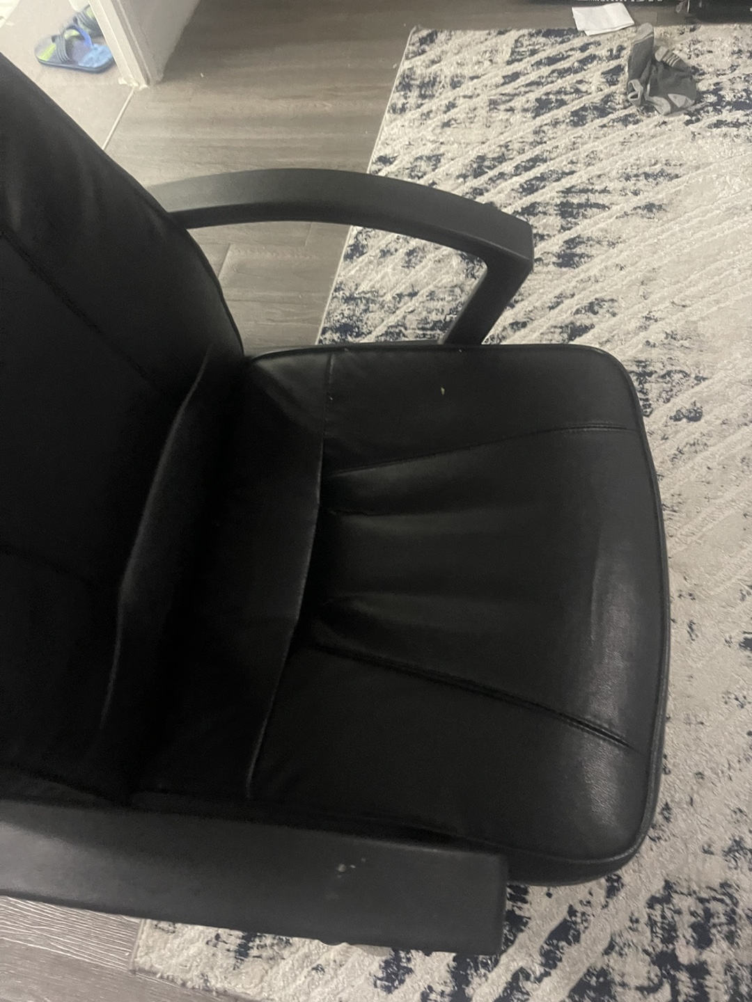 Black Leather Office Chair - photo 3