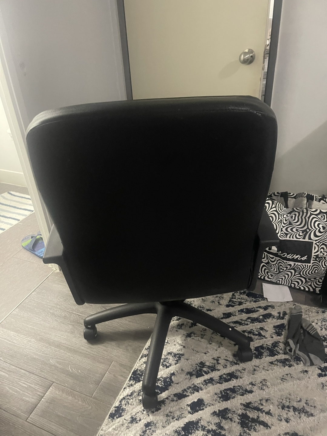 Black Leather Office Chair - photo 4