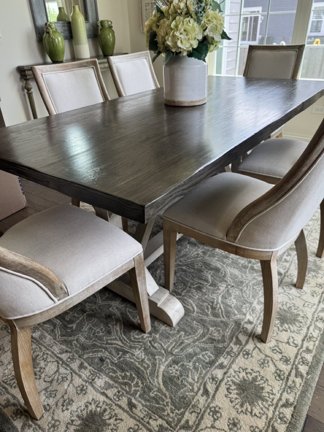 Farmhouse Style Dining Table with Six Chairs - photo 2