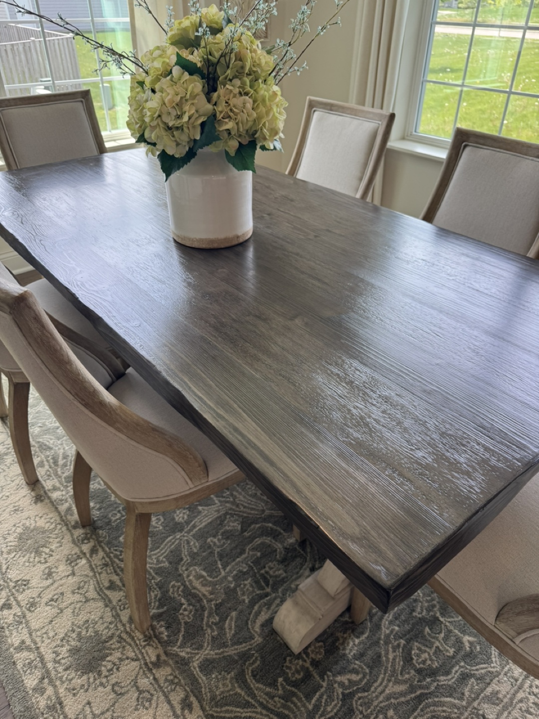 Farmhouse Style Dining Table with Six Chairs - photo 4