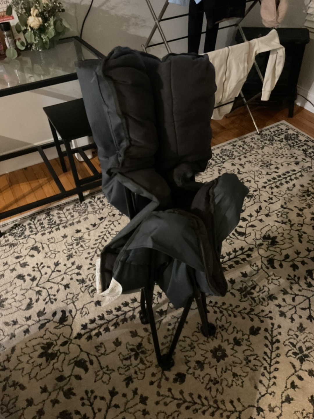 Gray Padded Butterfly Folding Chair - photo 4