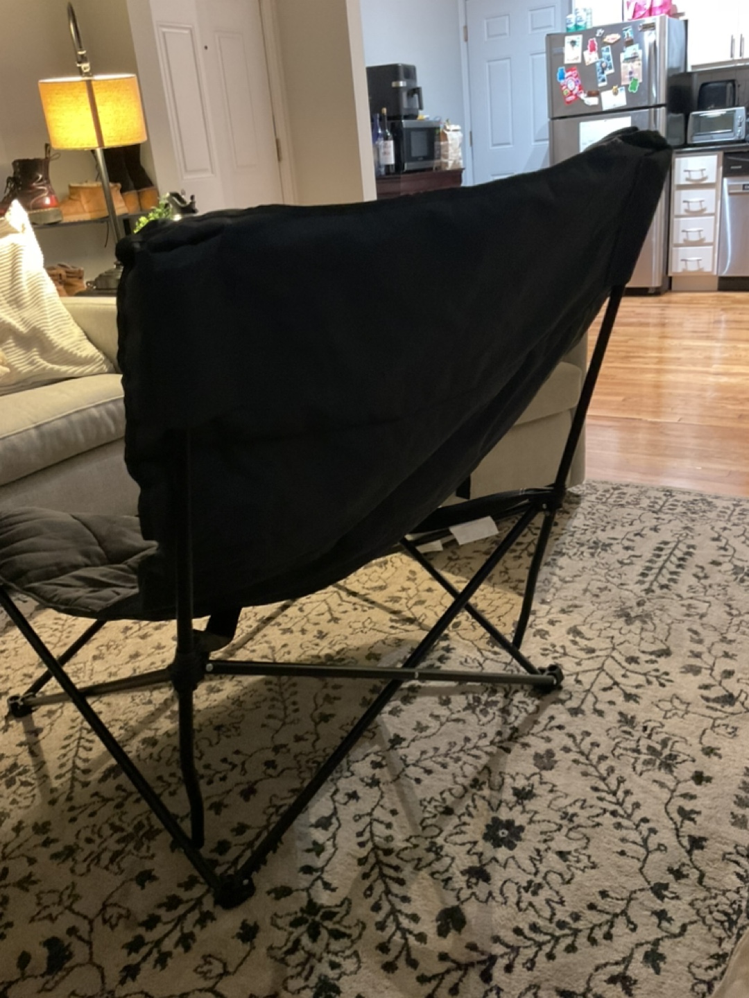 Gray Padded Butterfly Folding Chair - photo 3