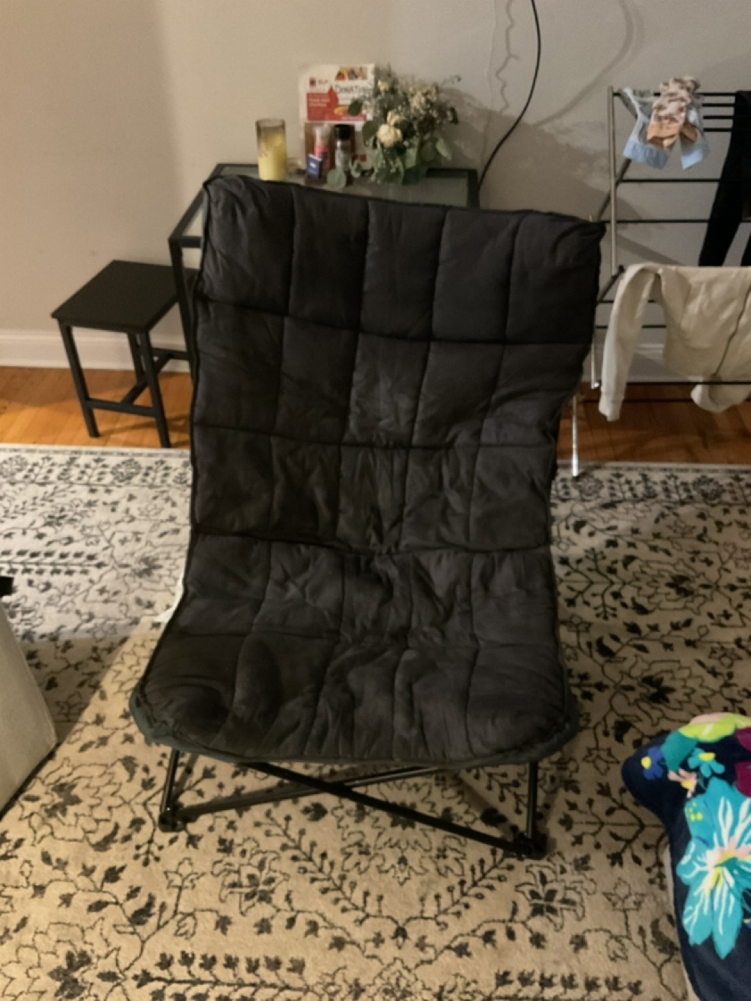 Gray Padded Butterfly Folding Chair - photo 2