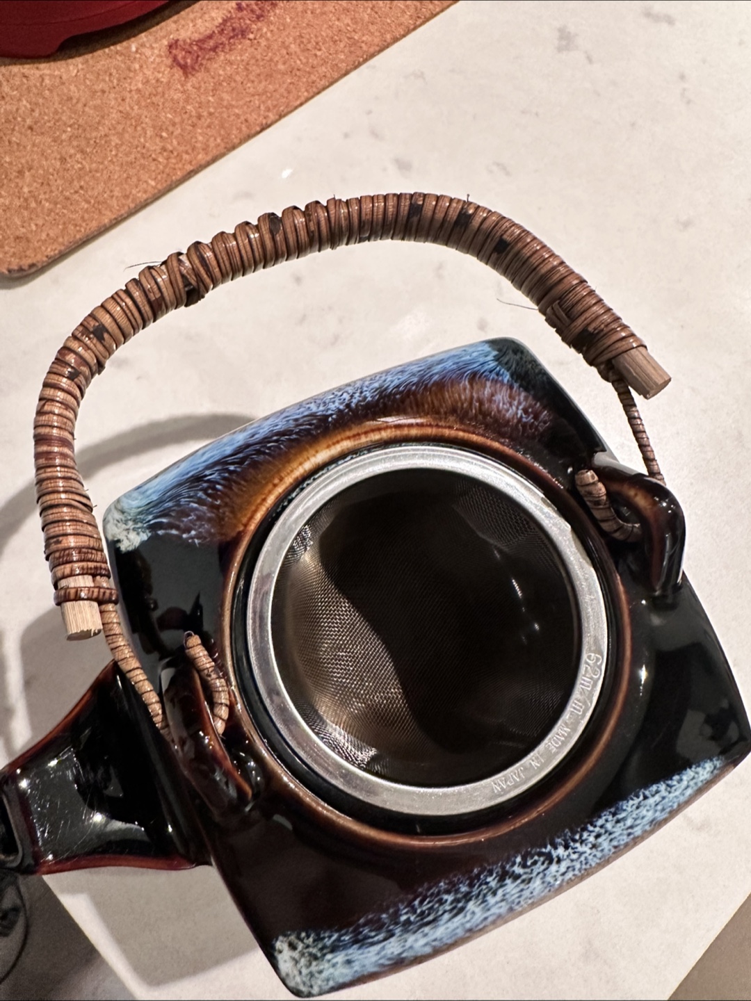 Japanese Ceramic Teapot with Bamboo Handle - photo 5