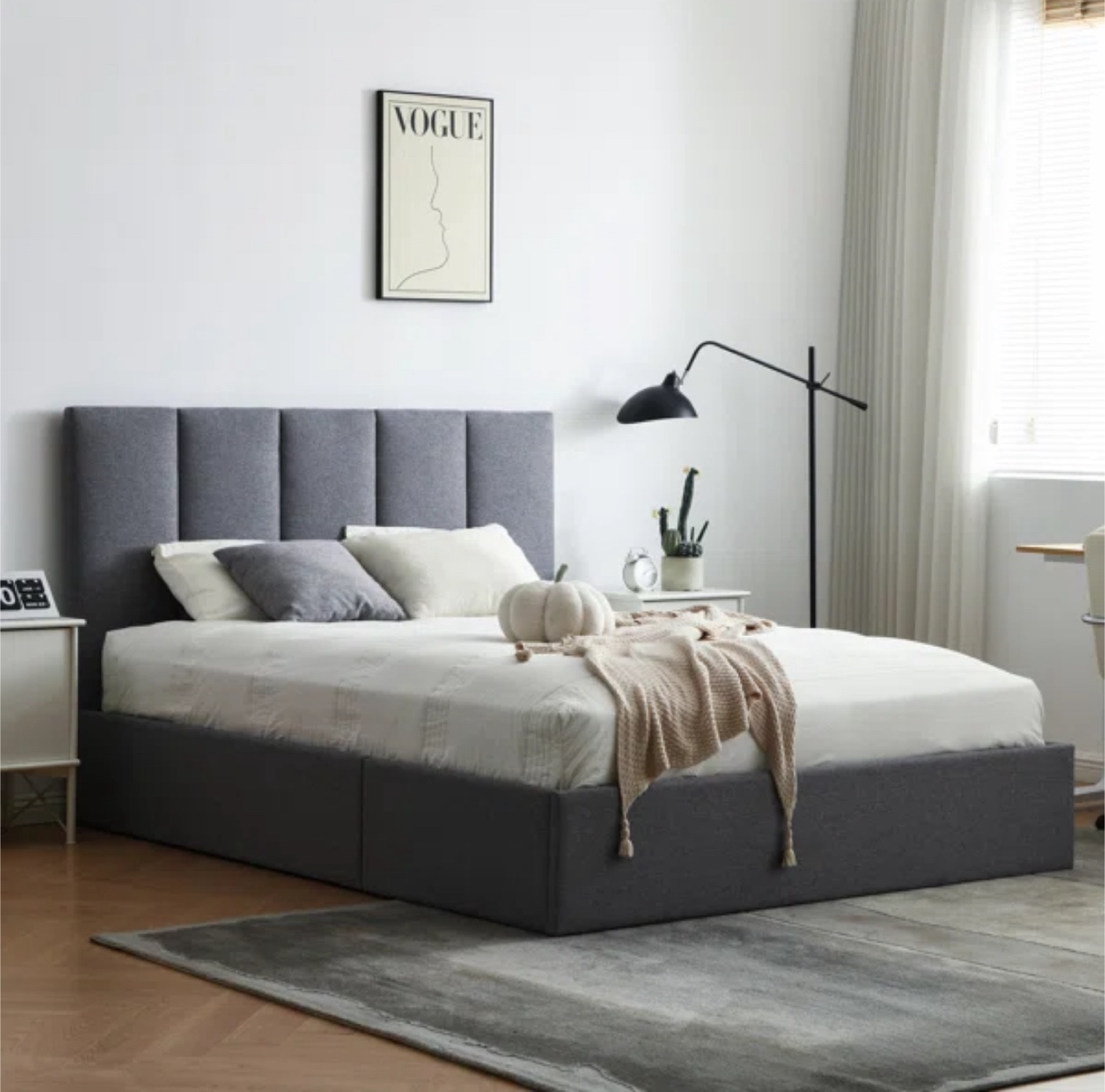 NEW Queen Bed Witg Storage Bed Frame - Gray - photo 4