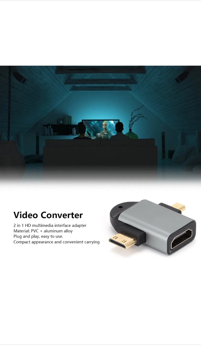Micro USB & Mini HDMI to HDMI Adapter image indicator(6)