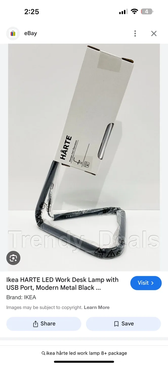 IKEA HÄRTE LED Desk Lamp with USB Port image indicator(2)