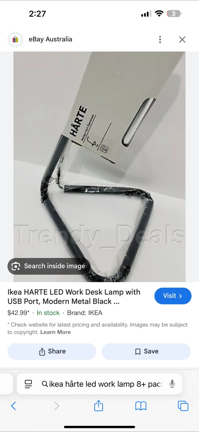 IKEA HÄRTE LED Desk Lamp with USB Port image indicator(3)