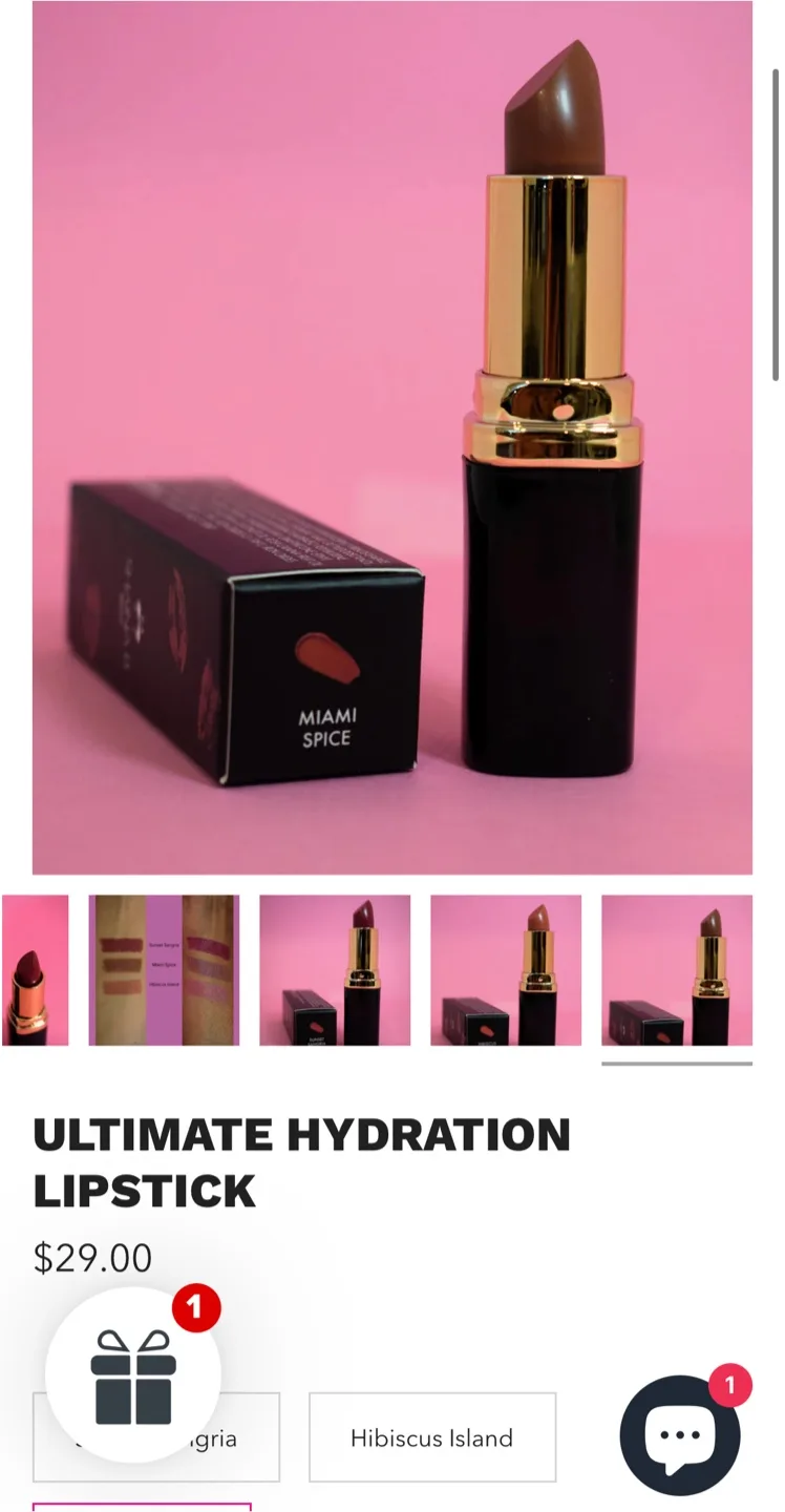 🍓 NEW in Box! Shaina B Miami Ultimate Hydration Lipstick image indicator(3)