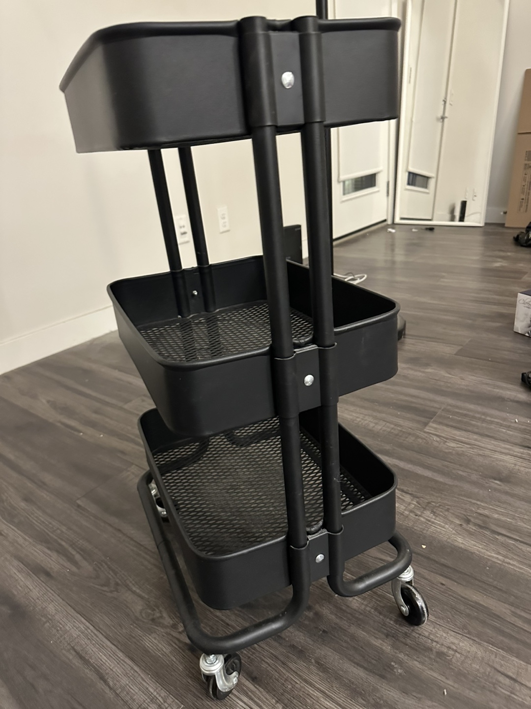 IKEA Black 3-Tier Rolling Cart - photo 2