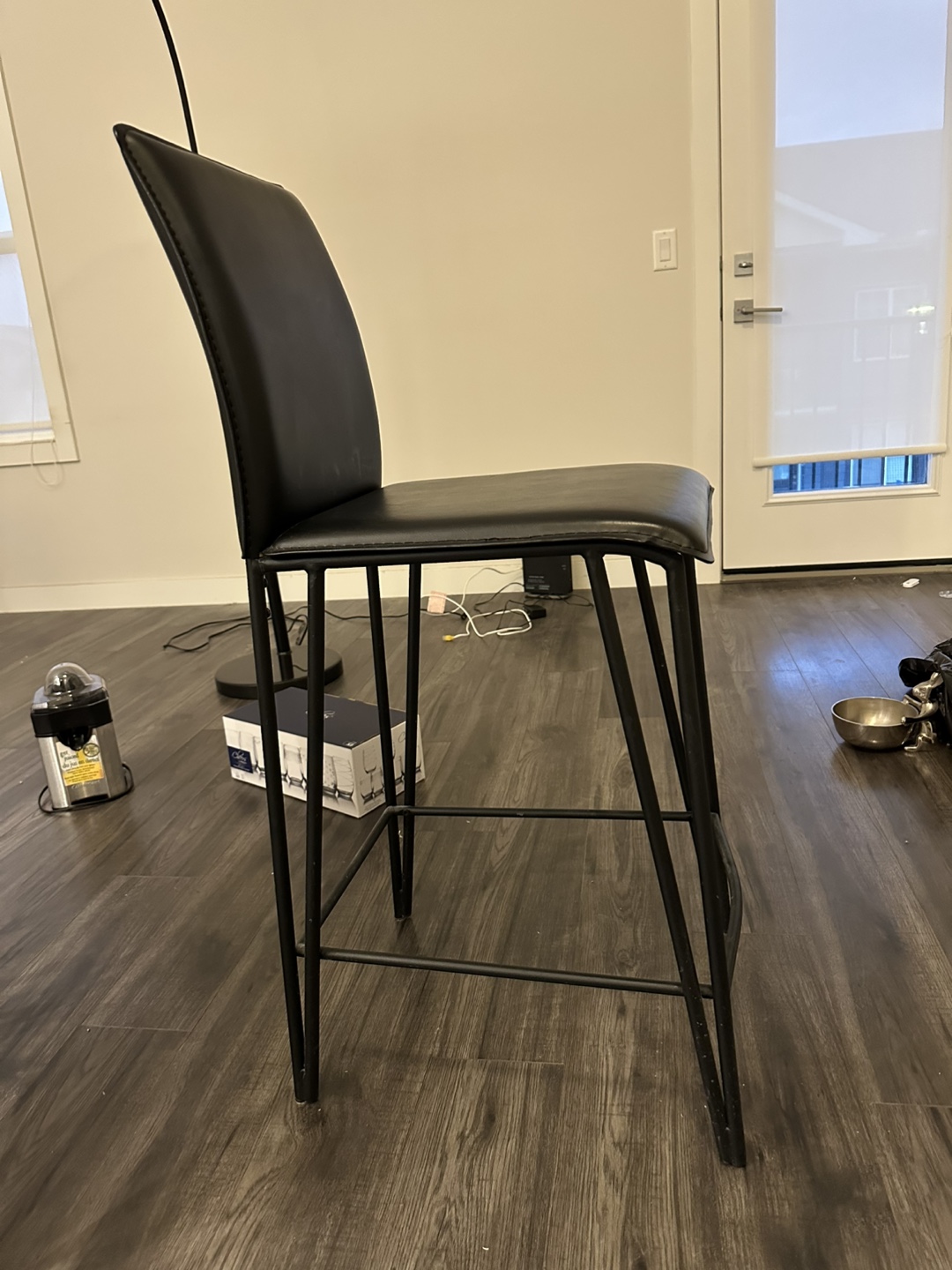 Pair of Black Bar Stools - photo 3
