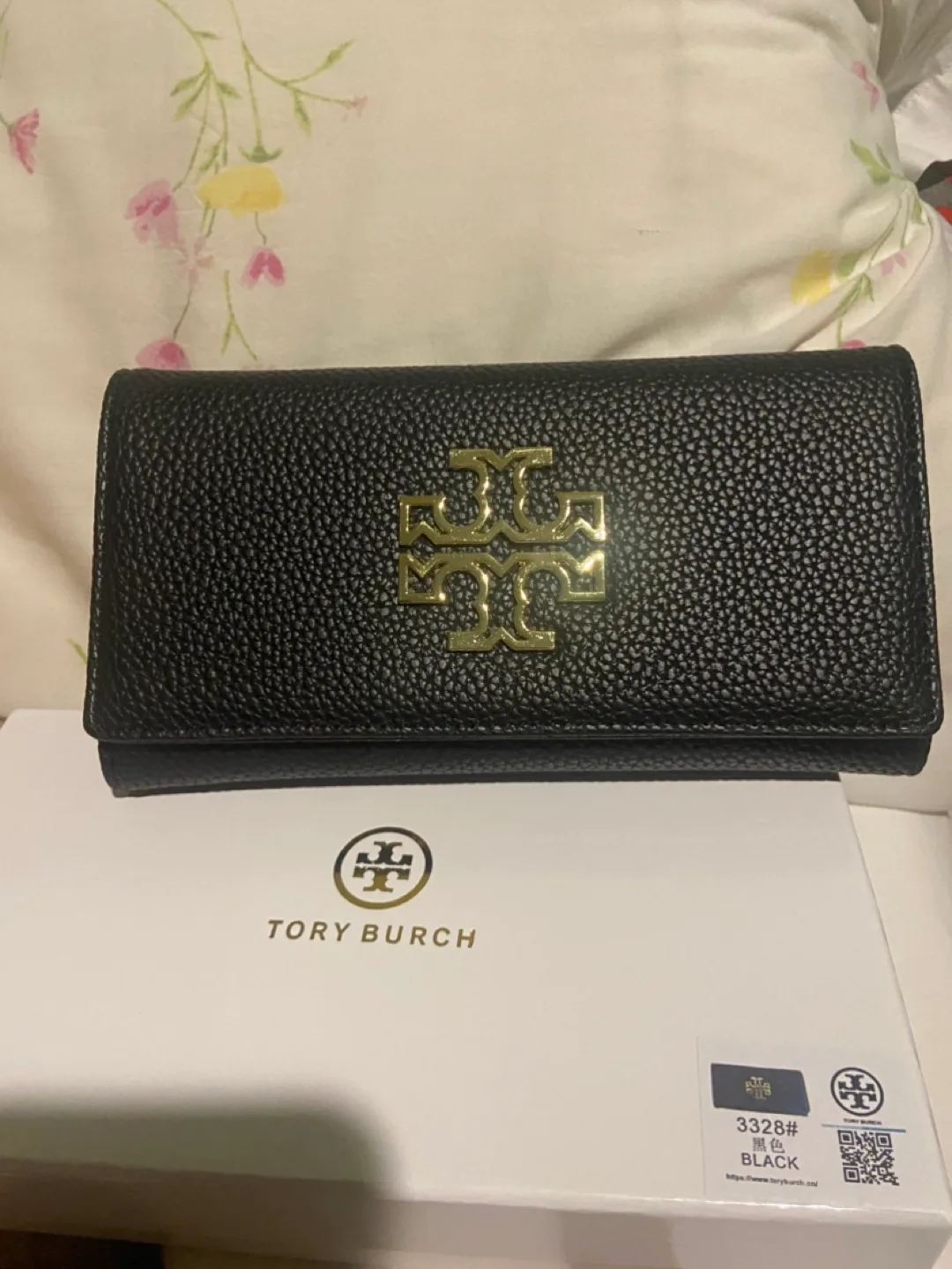 Tory Burch Black Leather Wallet thumbnail