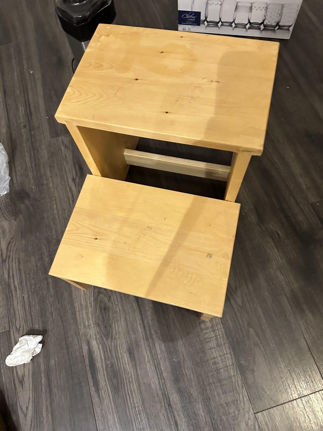 Wooden Two-Step Stool/Portable Stairs - photo 4