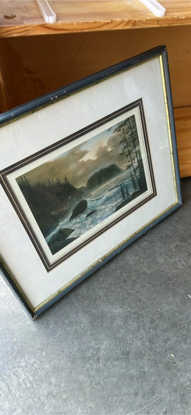Framed coastal landscape print thumbnail