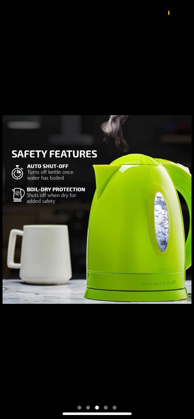 Ovente 1.7L Electric Kettle - Lime Green - photo 2