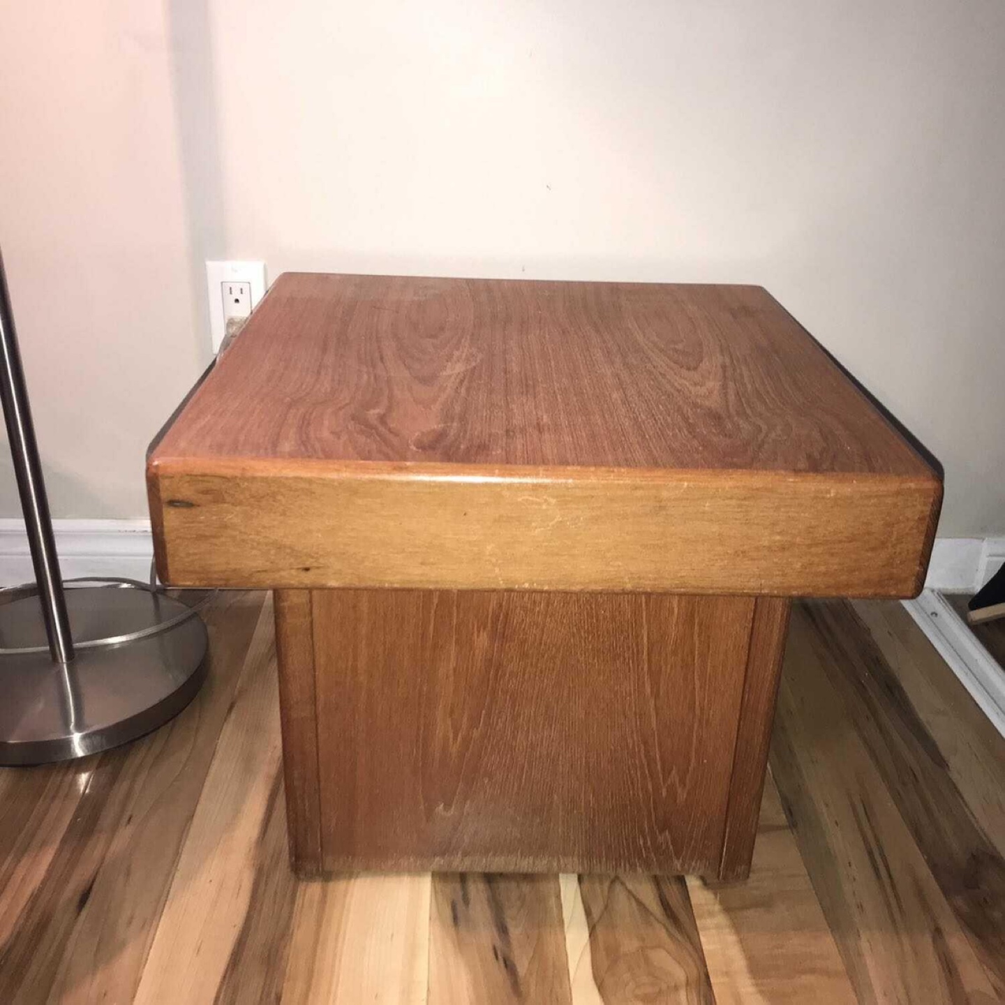 Mid-Century Modern Square Wooden Coffee Table - photo 3