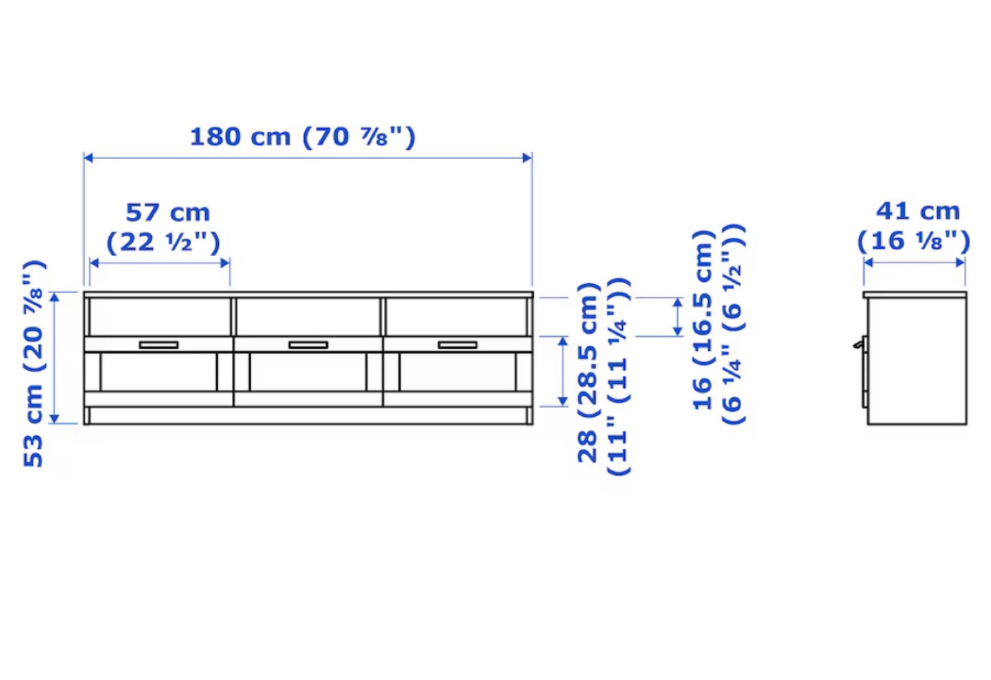 IKEA Black TV Stand - photo 3