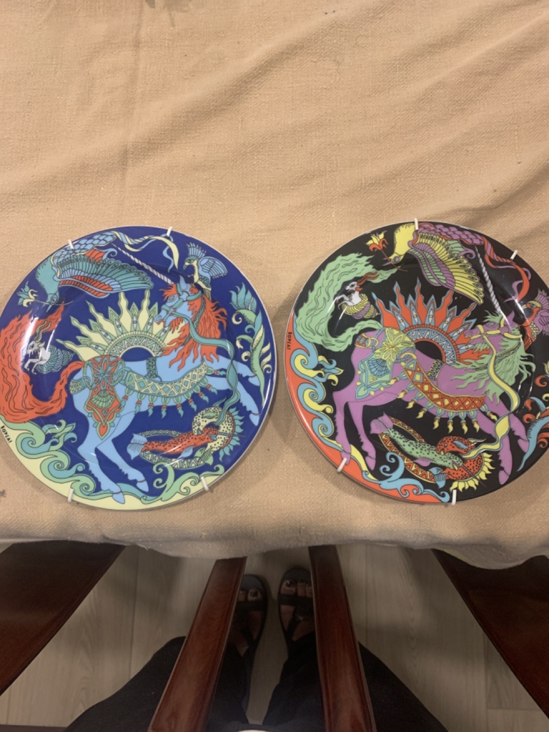 Pair of Versace inspired  Plates