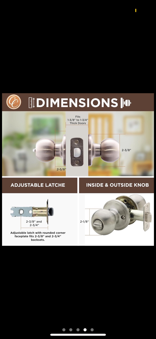 Brushed Nickel Door Knob Set - photo 2