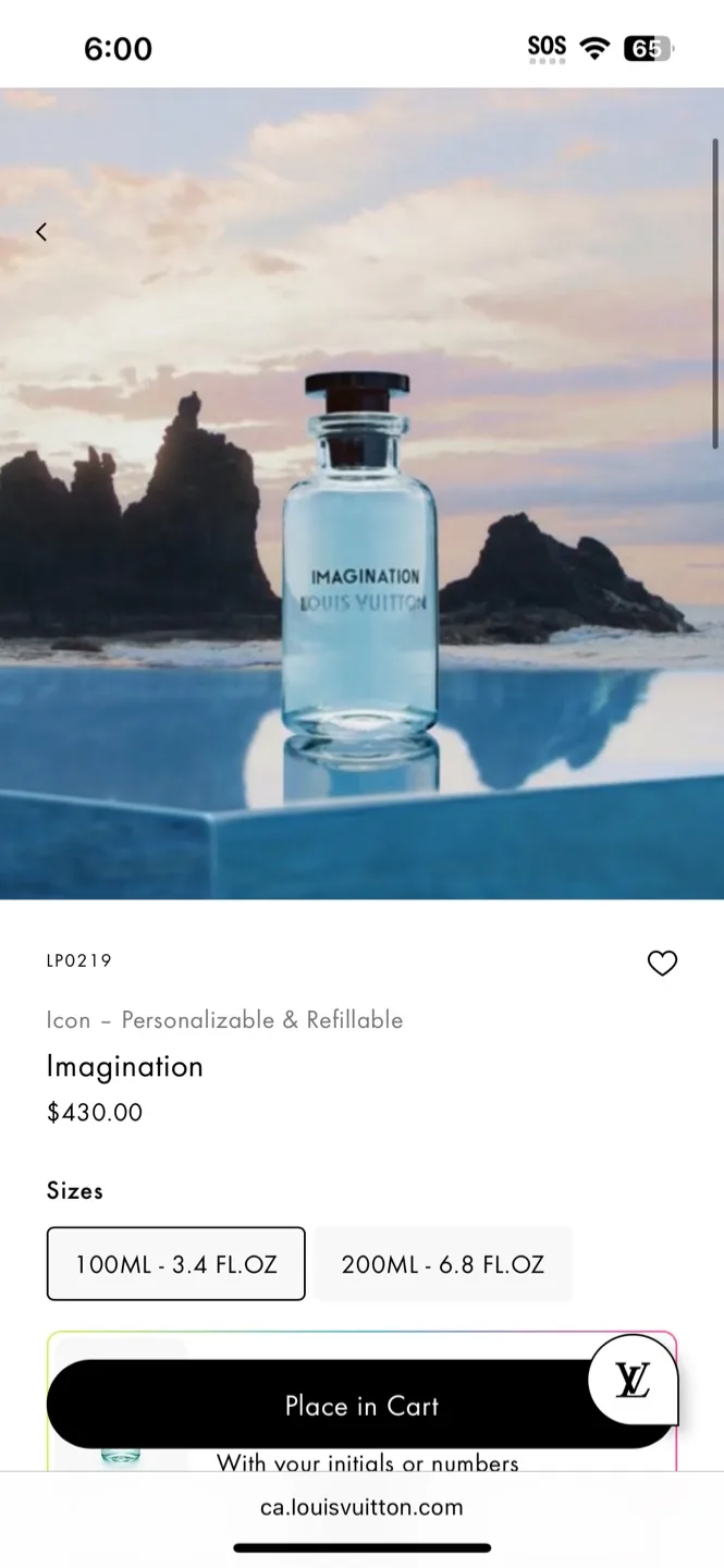 Louis Vuitton Imagination Perfume thumbnail