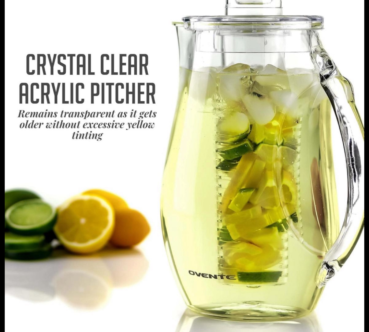 OVENTE Crystal Clear Acrylic Pitcher with Infuser - photo 2