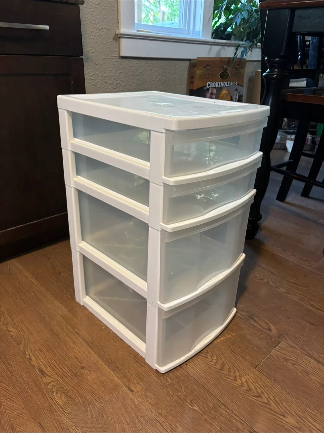 White Plastic 4-Drawer Storage Unit image indicator(2)