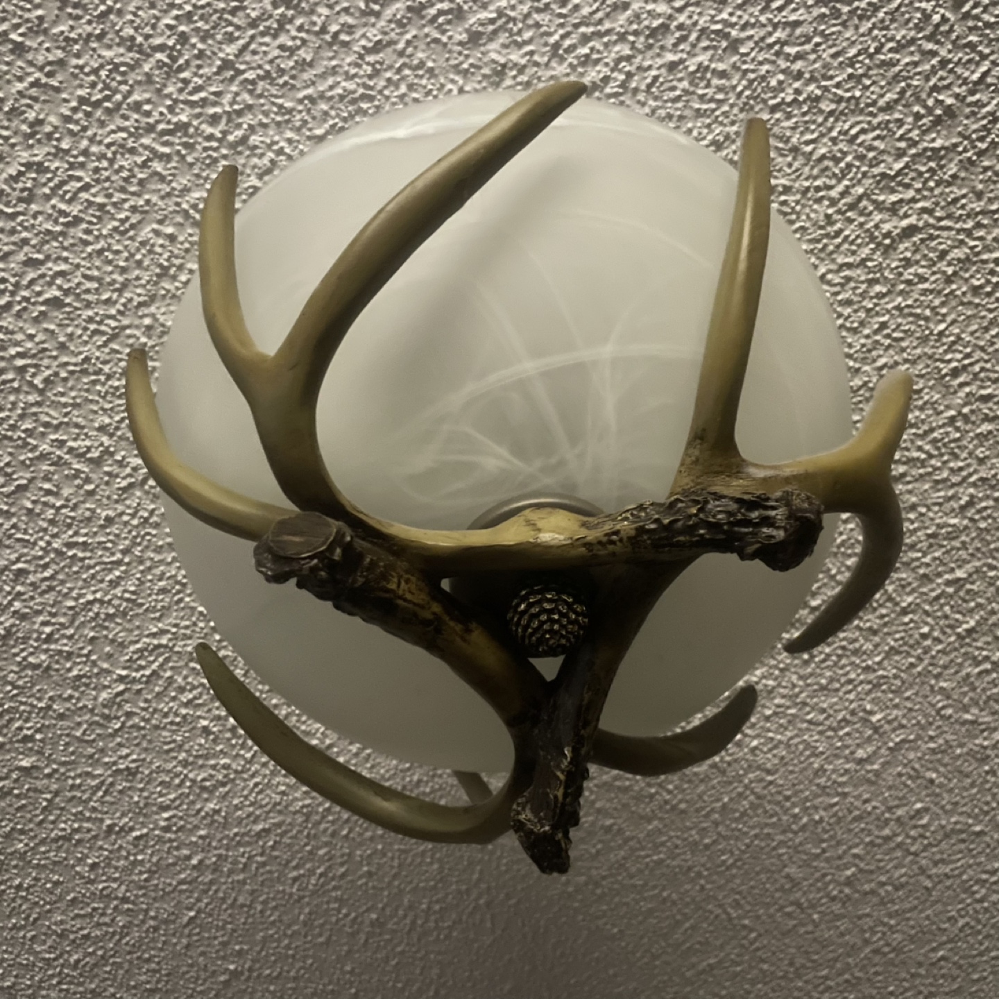 Rustic Antler-Inspired Ceiling Light Fixture