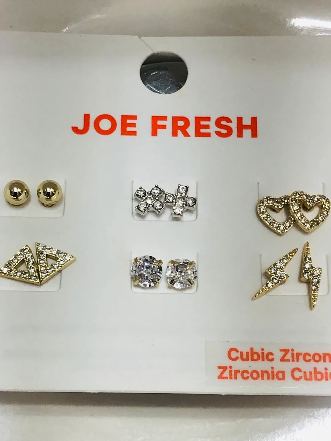 🏒6 NEW Pairs Cubic Zirconia Stud Earring Set thumbnail