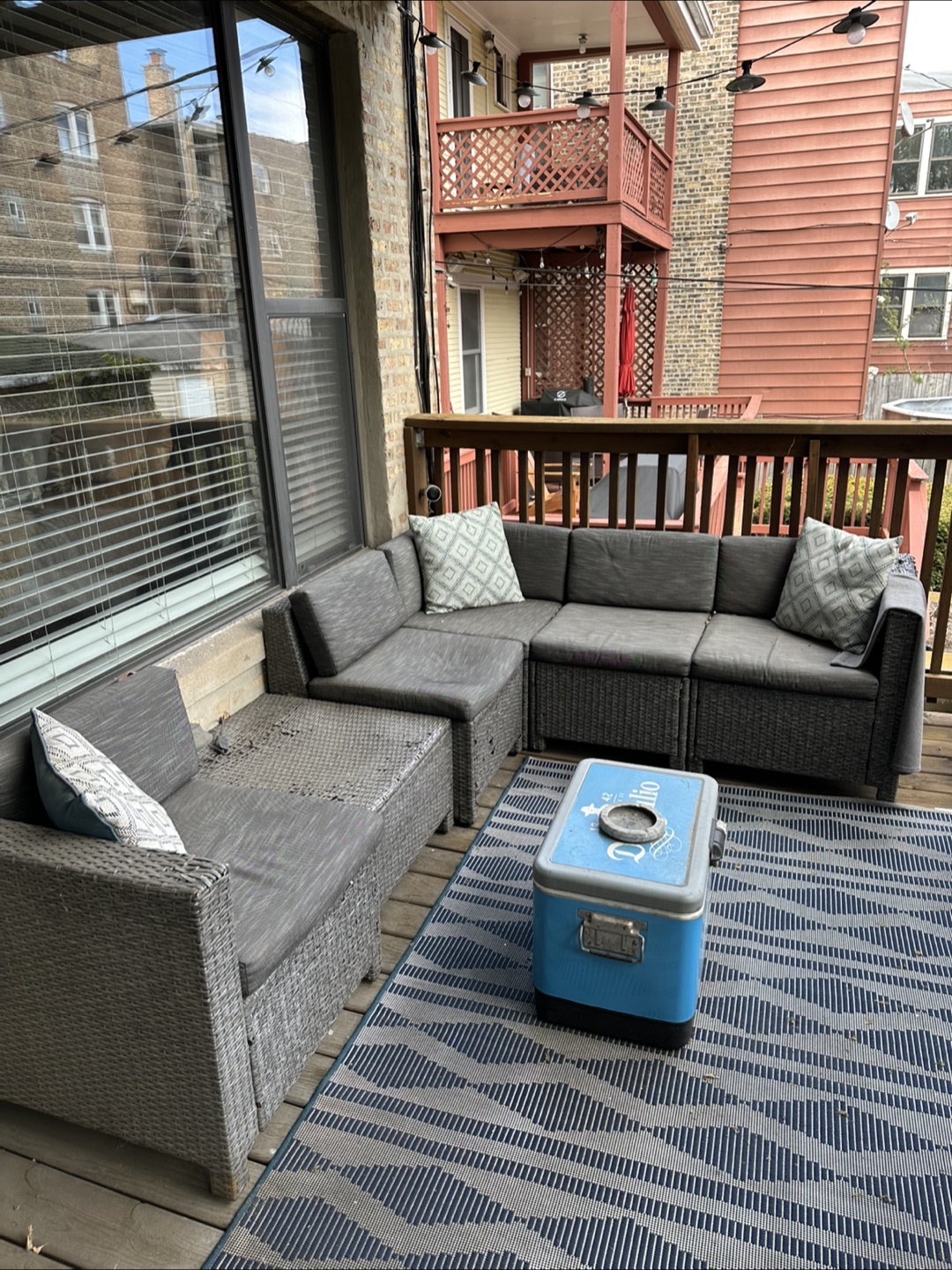 Outdoor Wicker Sectional Sofa - photo 2