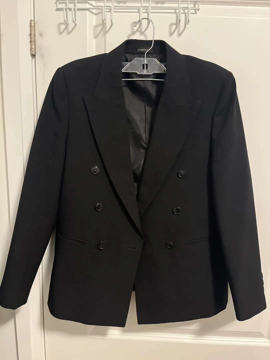 Black Double-Breasted Blazer thumbnail