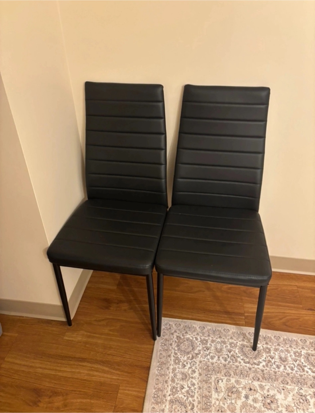 🥕 Pair of Black Dining Chairs