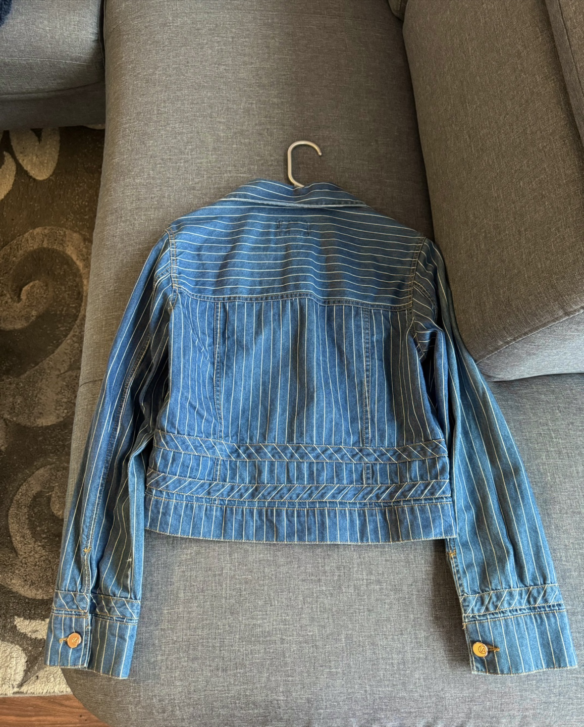 Striped Denim Jacket - photo 2