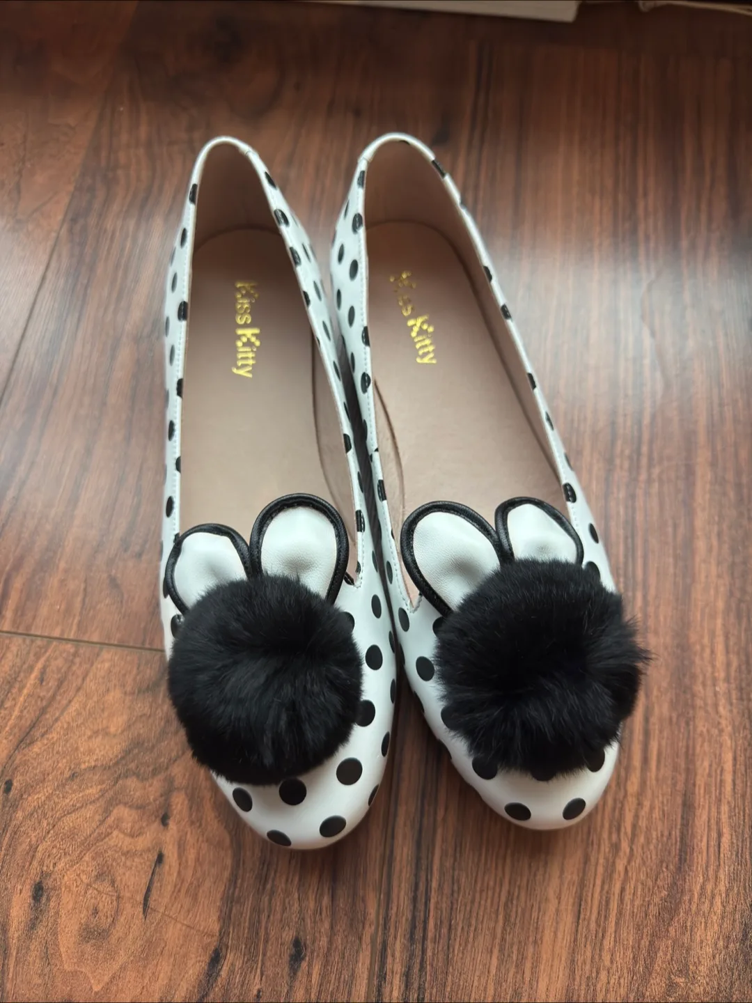 Kiss Kitty Women's Polka Dot Bunny Flats thumbnail