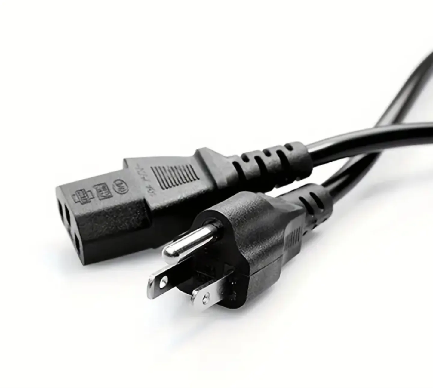 Black AC Power Cord Cable IEC C7 image indicator(2)