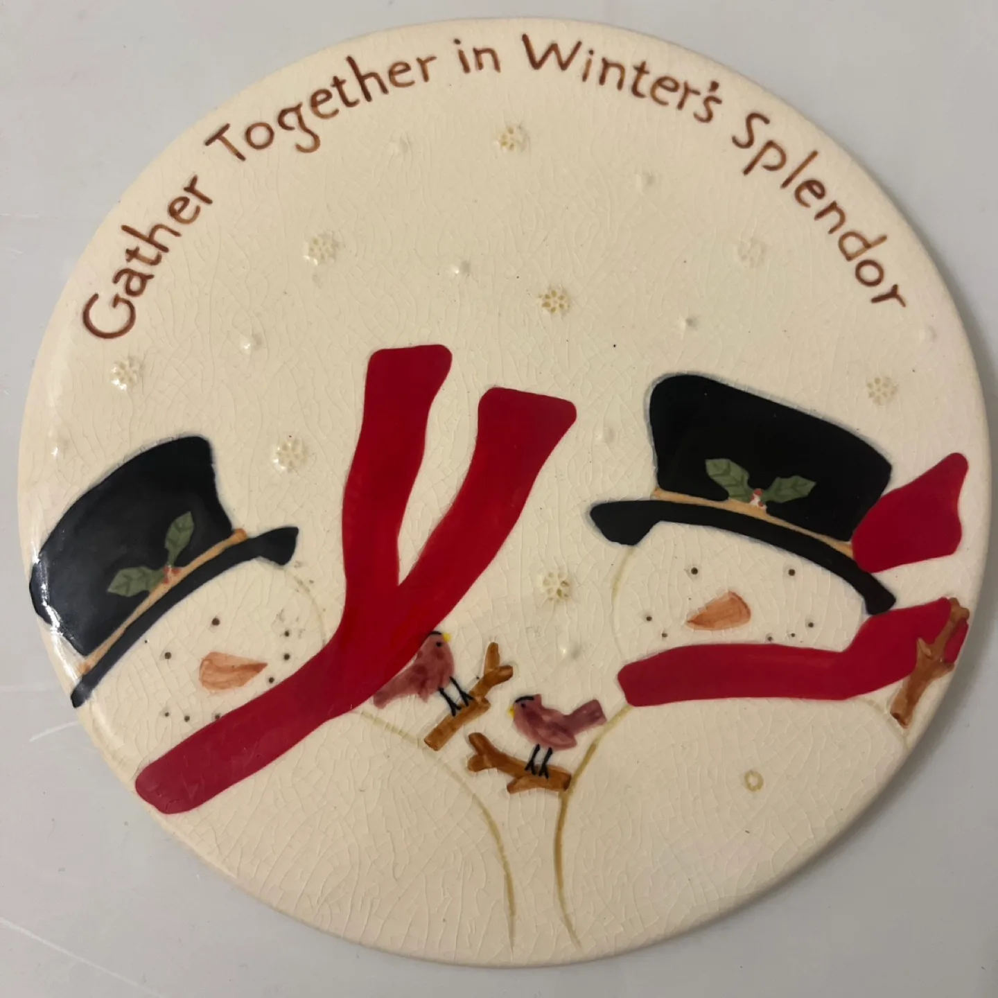 Vintage Snowman Wall Hanging Plate image indicator(4)