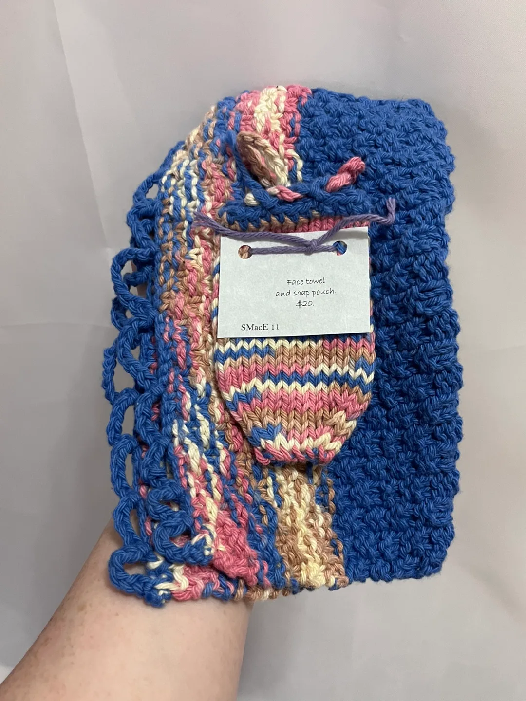 Hand-Made Face Wash Towel & Soap Pouch Set image indicator(3)