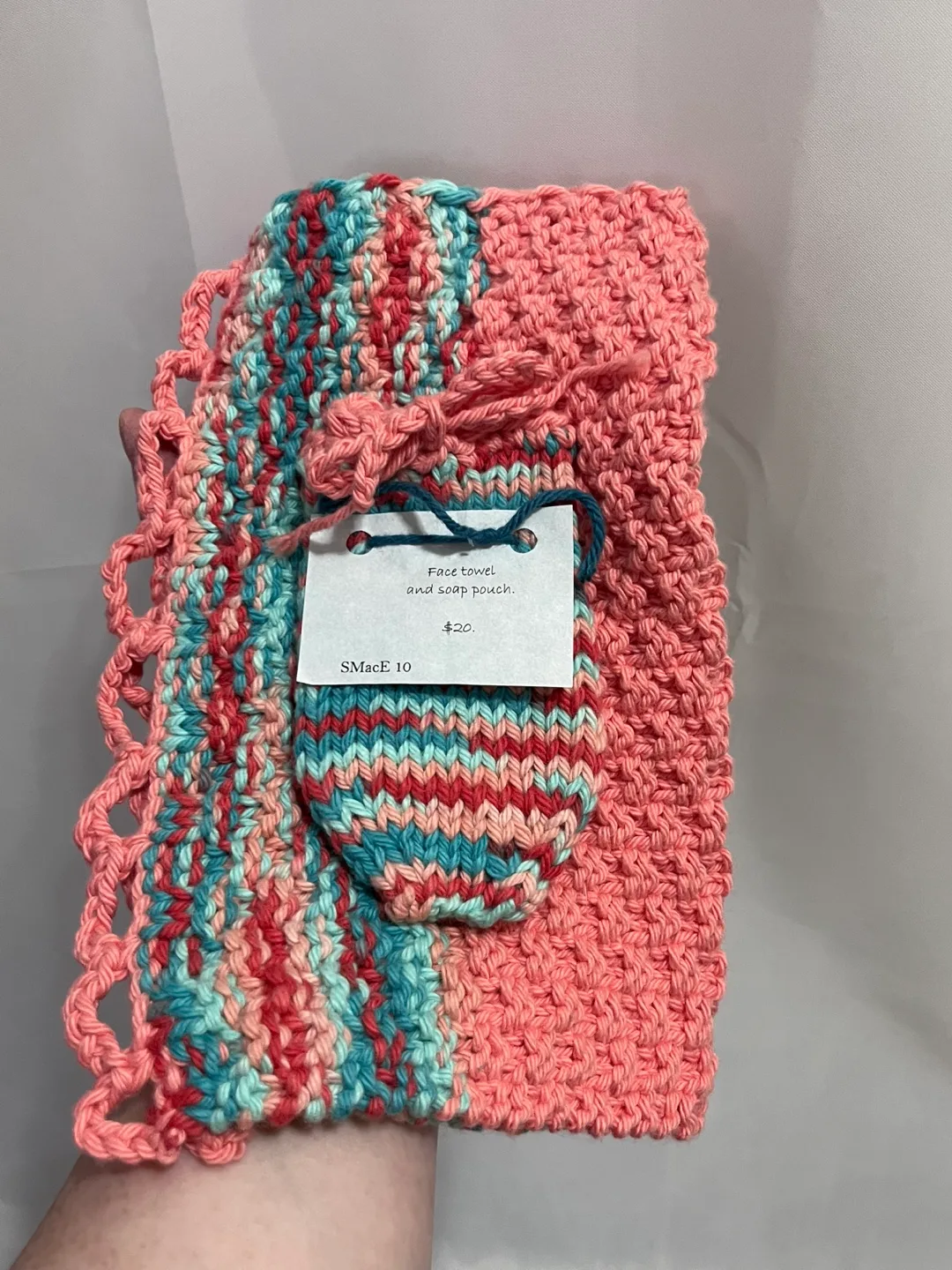 Hand-Made Face Wash Towel & Soap Pouch Set image indicator(2)