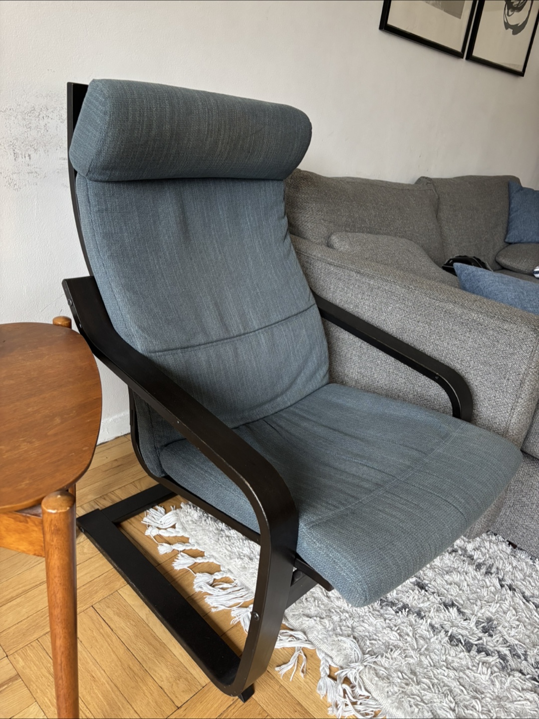 IKEA STRANDMON Wing Chair - Blue