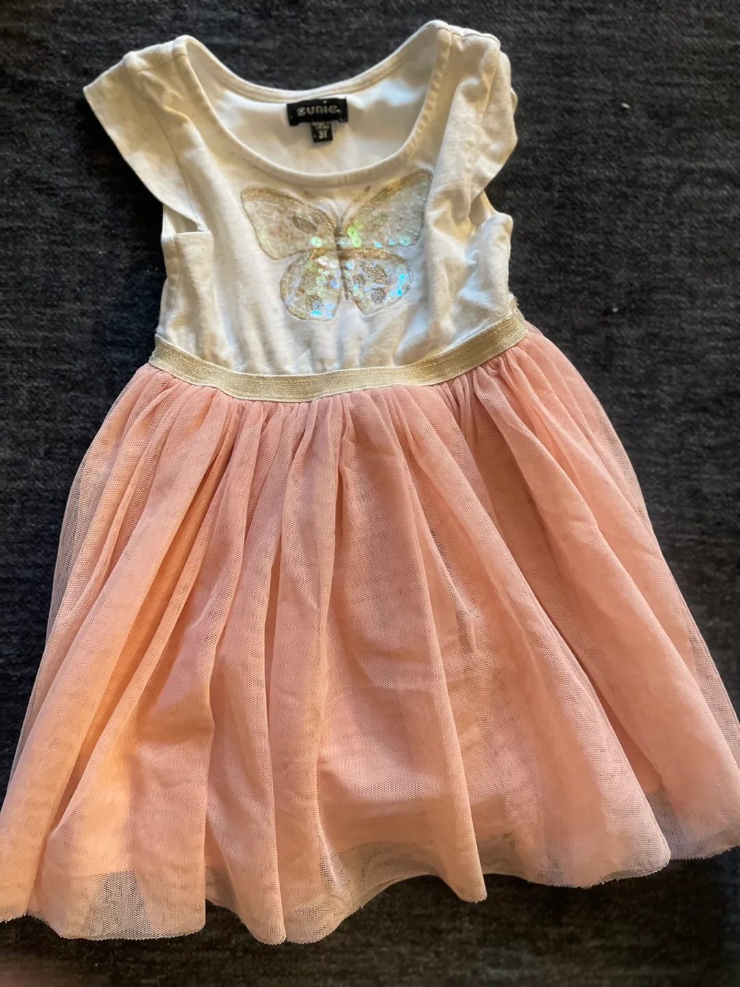 Girls' Zunie Size 3T Pink Tulle Butterfly Dress thumbnail