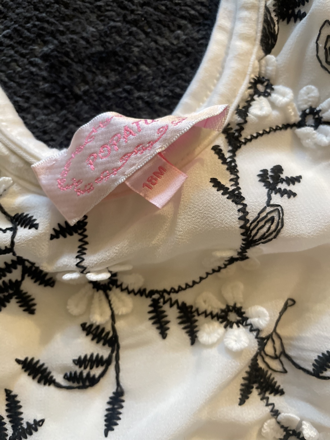 Adorable Baby Girl's White Embroidered Tulle Dress - Size 18M - photo 2
