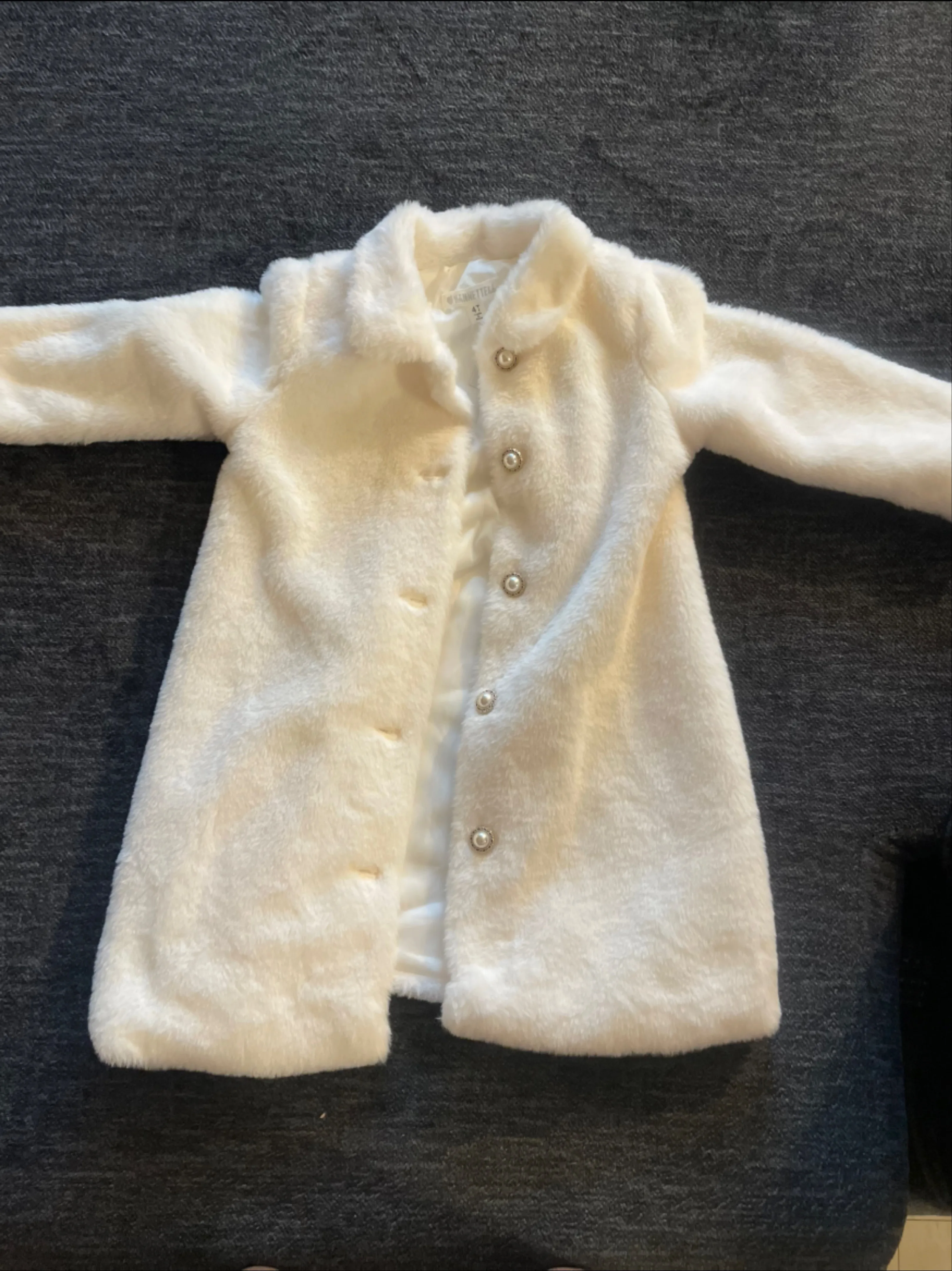 Adorable Baby Girl's Faux Fur Coat and Dress Set image indicator(4)