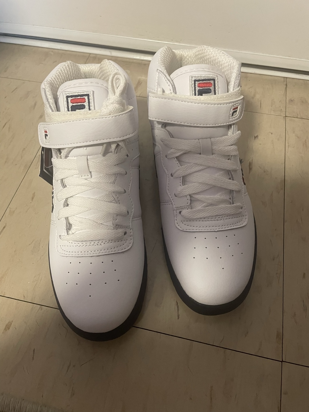 Fila Kids' White High-Top Sneakers 6.5