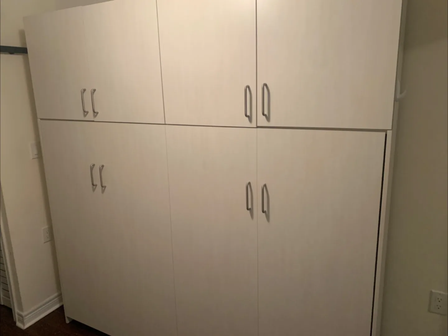 Wall-mounted Murphy bed with storage cabinets thumbnail
