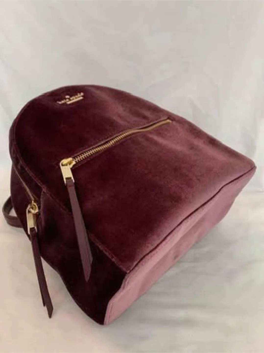 🤩RARE🤩💯% Authentic Kate ♠️Dawn Place Velvet Backpack Bag image indicator(3)