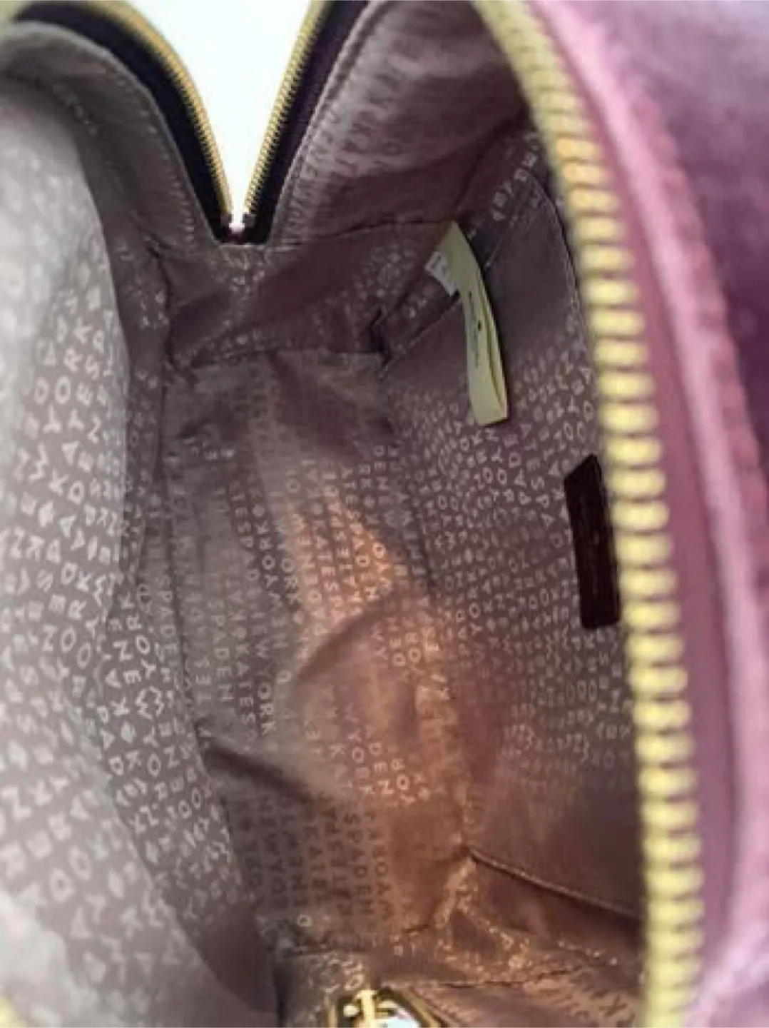 🤩RARE🤩💯% Authentic Kate ♠️Dawn Place Velvet Backpack Bag image indicator(9)